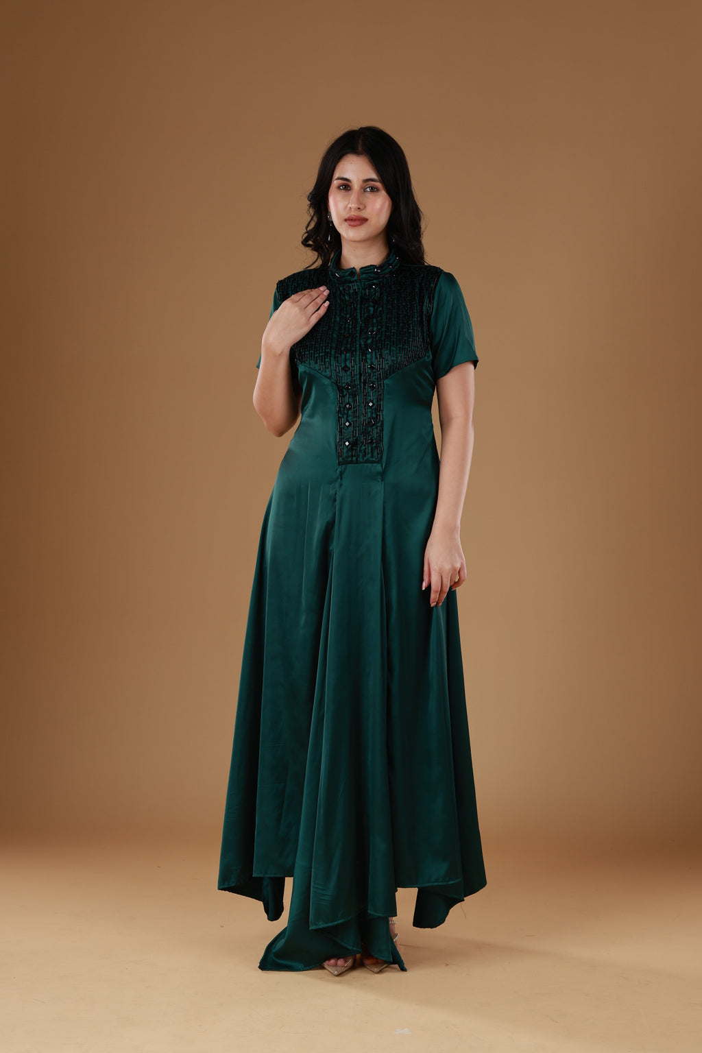 bottle green dress Ebony Bottle Green Dress – SlayOfficial