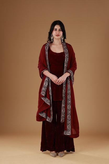Garnet Velvet Grace Set