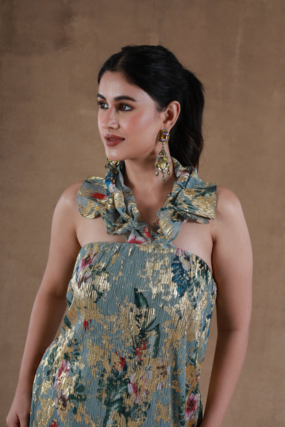 Golden Olive Crush Dress