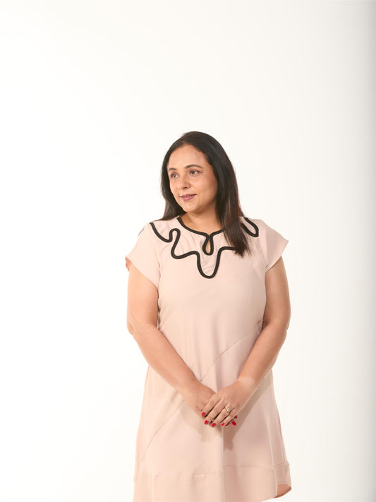 Beige Beading Dress