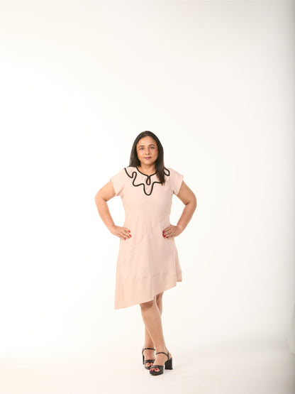 Beige Beading Dress