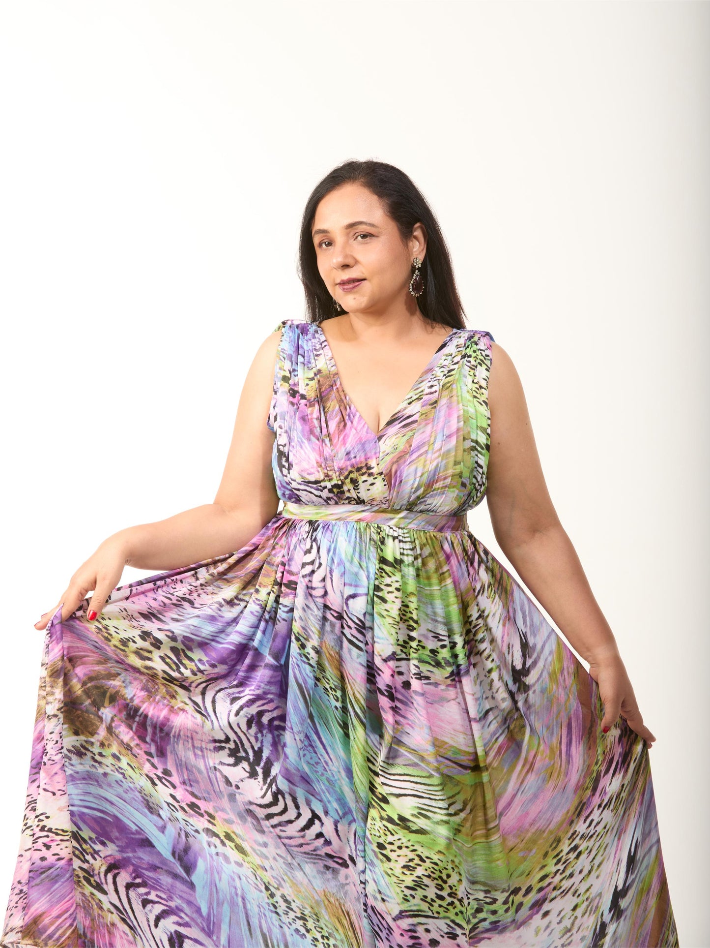Multicolour Animal Print Dress