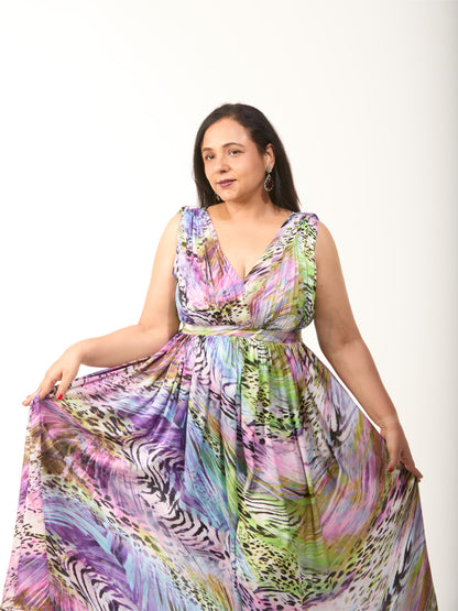 Multicolour Animal Print Dress