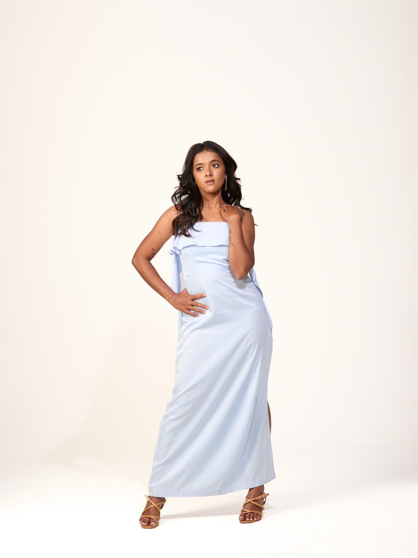 Light Blue Ruffle Dress