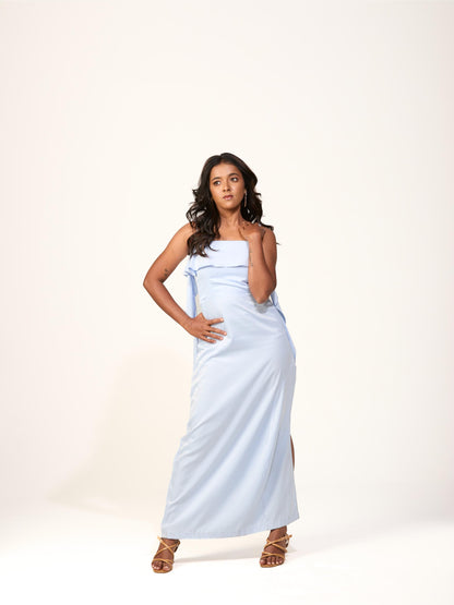 Light Blue Ruffle Dress