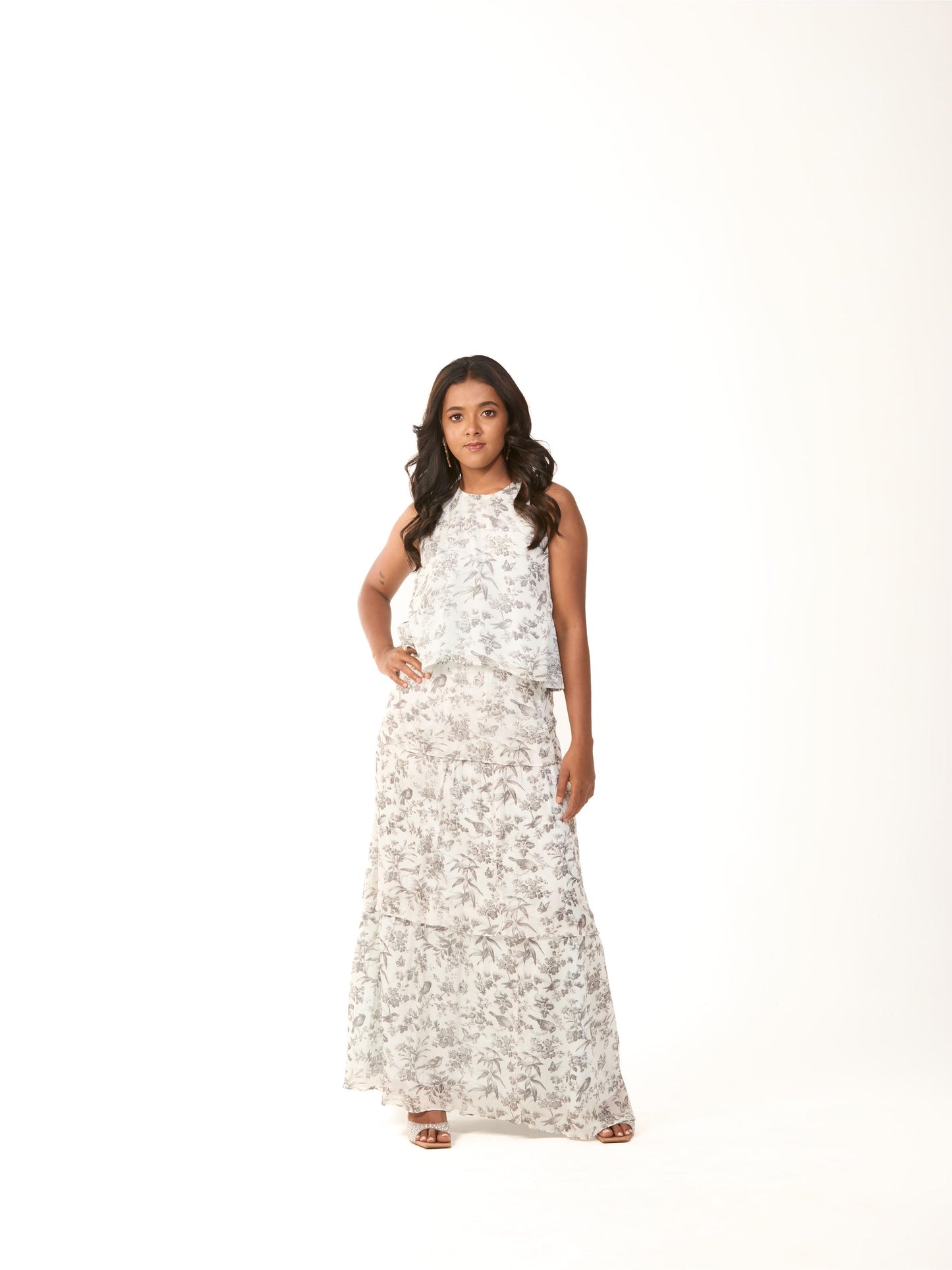Printed Ruffle Co-Ord Set