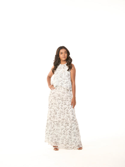 Printed Ruffle Co-Ord Set